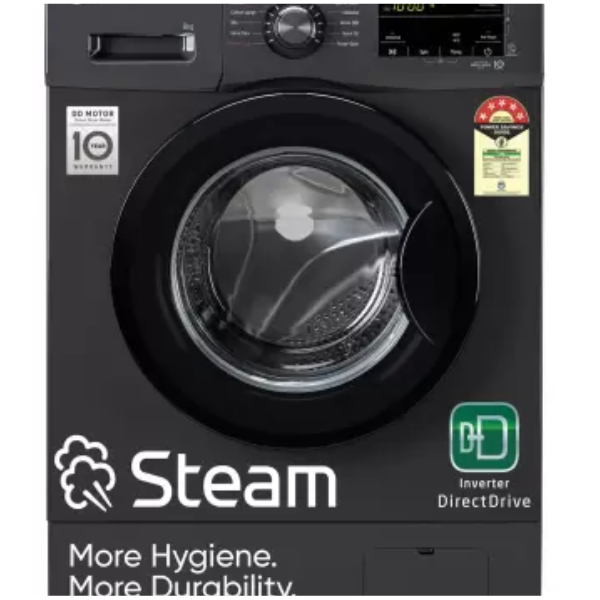 SAMSUNG 8 kg 5 star, Ecobubble, Digital Inverter, Fully Automatic Top Load Washing Machine Grey