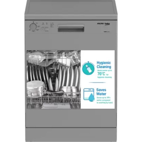 Voltas Beko by A TATA Product DF14S3 Free Standing 14 Place Settings Dishwasher